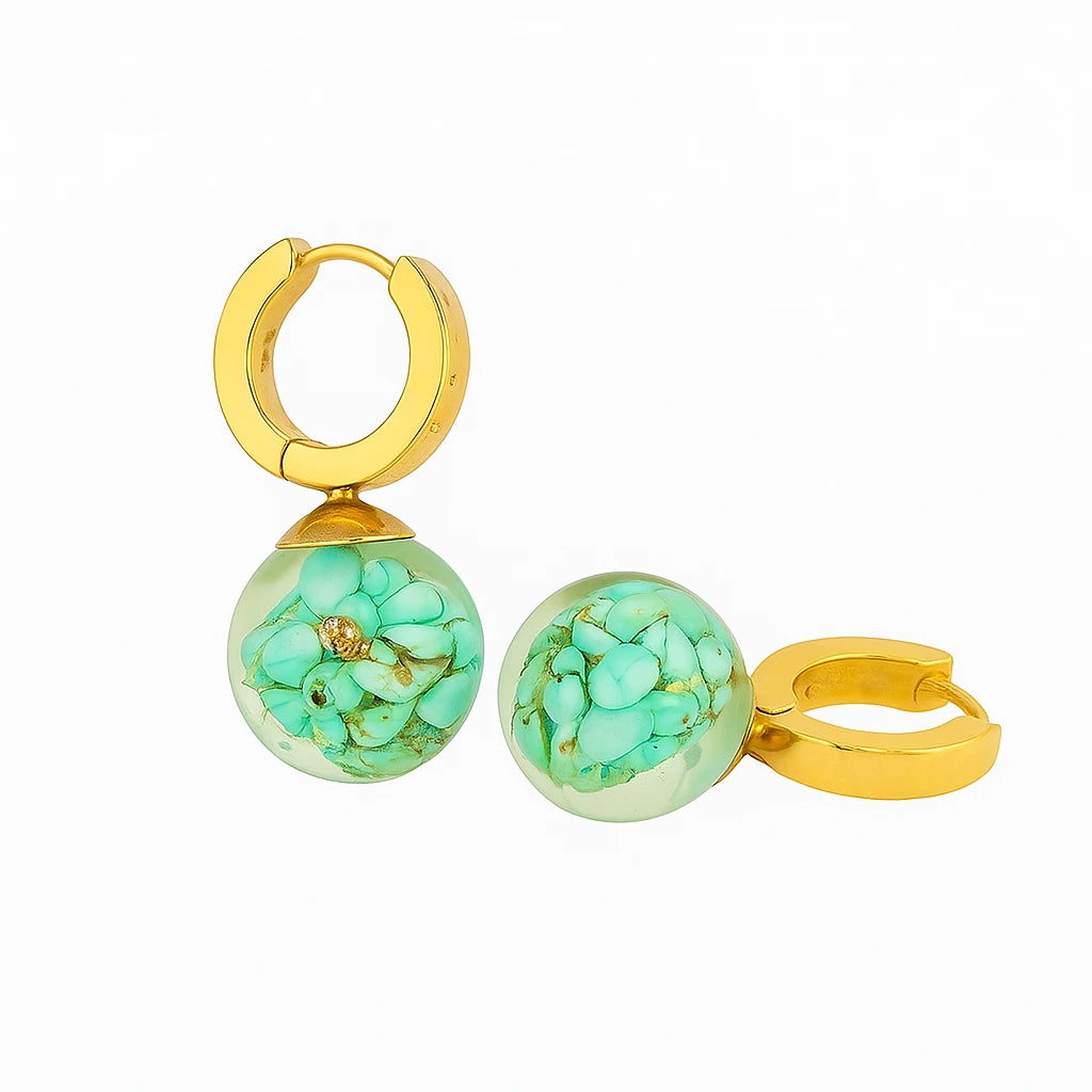 Turquoise Hoops