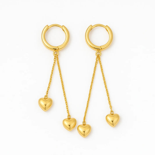 Gold Heart Earring