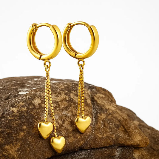 Gold Heart Earring