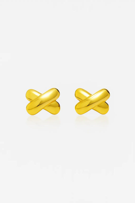 Golden Crossover Studs