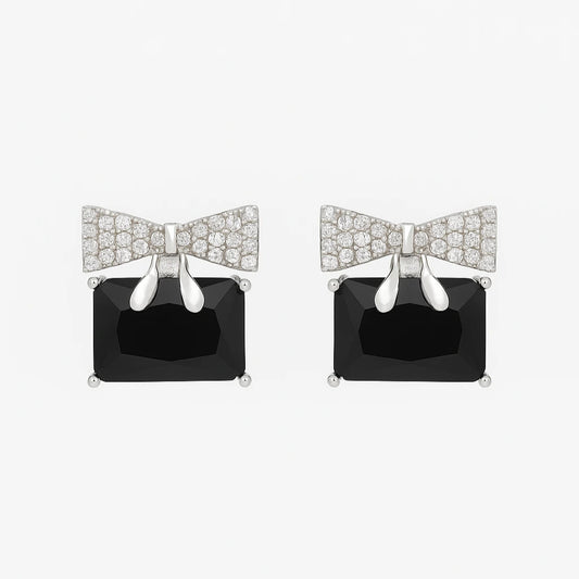 Midnight Bow Earrings