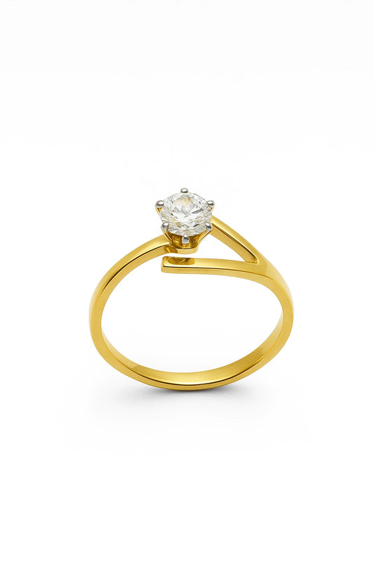 Solid Diamond Ring