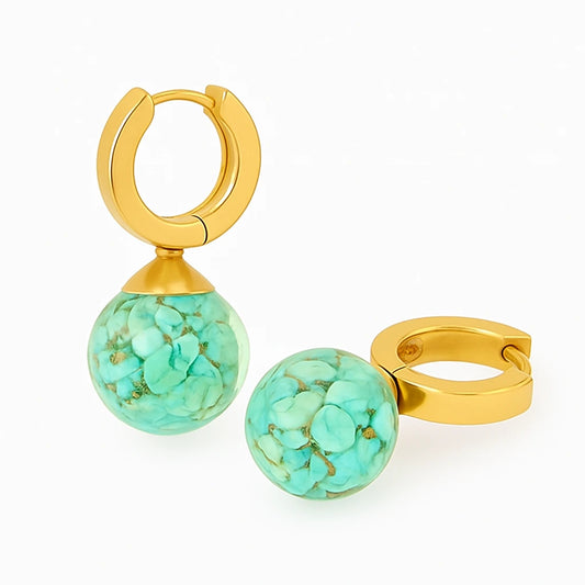 Turquoise Hoops