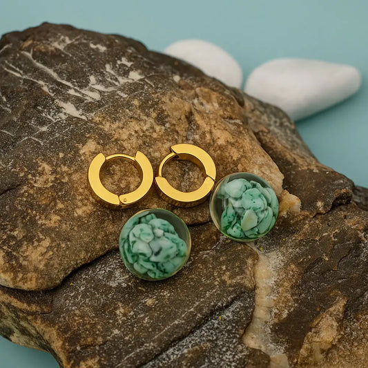 Turquoise Hoops